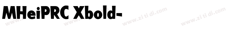 MHeiPRC Xbold字体转换